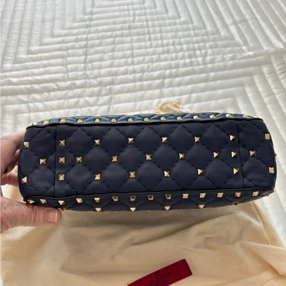 Valentino Black Quilted Rockstud Crossbody Bag - Picture 5 of 13